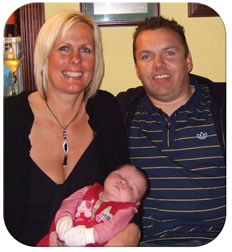 Proud parents with their beautiful baby